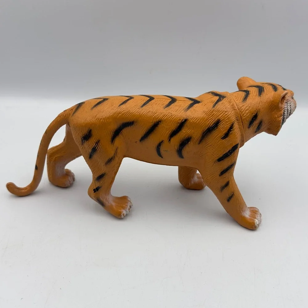 Vintage 1986 Imperial Toy Corp Tiger Figure Snarling Plastic Safari Animal 10" - Picture 7 of 10
